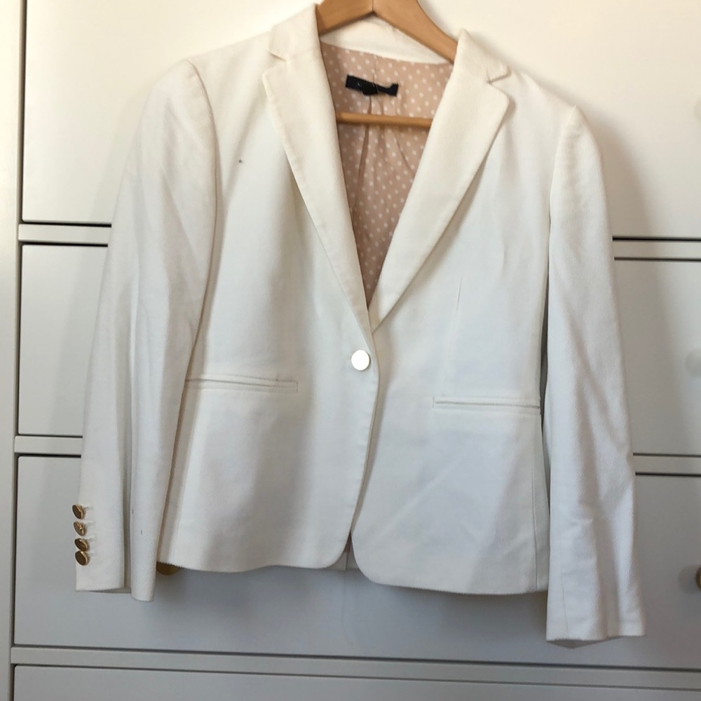 Ann Taylor Cropped Sleeve Blazer